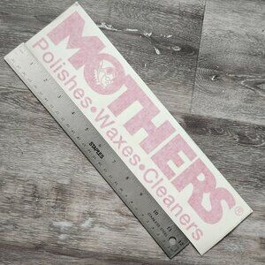 Mothers Polishes Waxes Cleaners Decal Sticker 12in Red Logo Large
